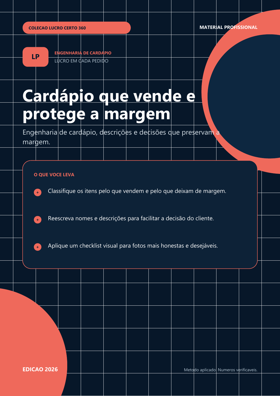 Capa do guia Cardápio que Vende e Protege a Margem