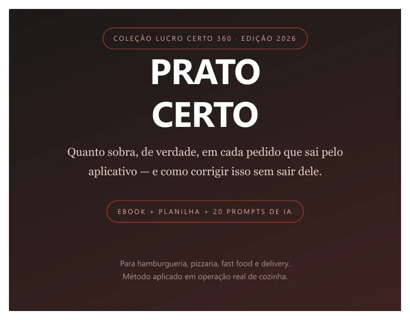 Capa real do e-book Prato Certo